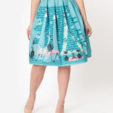Unique Vintage Jayne Swing Skirt Jazz Cat