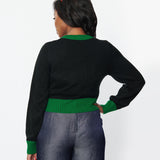 Unique Vintage Black & Green Strawberry Cardigan