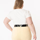 Unique Vintage Grease Patty Top White