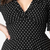 Unique vintage Delores White Dot Dress