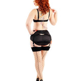 Pamela Mann - Jive Seamed Dotty Stockings Nude/Black Curvy