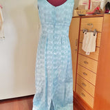 Vintage Ice-blue Sheath Dress by Cable Gowns
