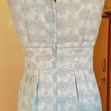 Vintage Ice-blue Sheath Dress by Cable Gowns