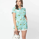 Unique Vintage x Jetsons Space Adventure Print Mia Romper