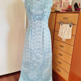 Vintage Ice-blue Sheath Dress by Cable Gowns