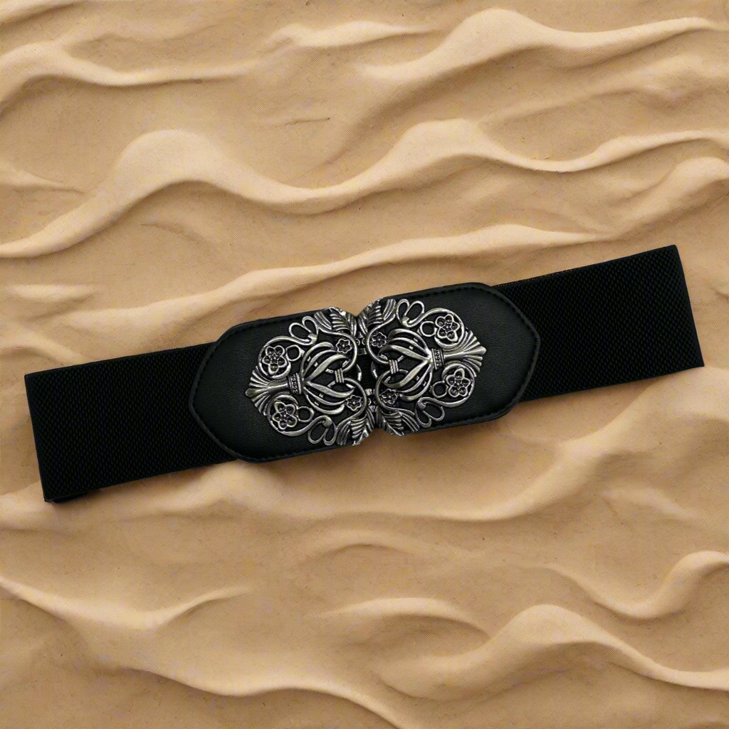 Tatyana Clothing - Floral Filigree Stretch Belt