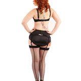 Pamela Mann - Fishnet Seamed Stockings: Black/Black S/M