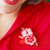 Erstwilder Halcyon Hibiscus Brooch