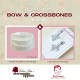 Bow & Crossbones Crystal Prystal Bangle & Starburst Earrings Bundle