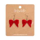Erstwilder Bow Ripple Drop Earrings - Red