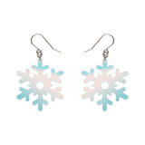 Erstwilder Iridescent Snowflake Drop Earrings