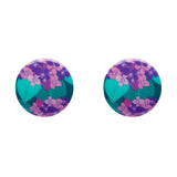 Erstwilder Hydrangea Rounded Stud Earrings - Purple