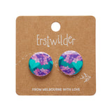 Erstwilder Hydrangea Rounded Stud Earrings - Purple