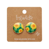 Erstwilder Sunflower Rounded Stud Earrings - Yellow