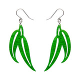 Erstwilder Gum Leaf Drop Earrings - Green