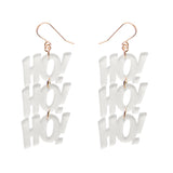Erstwilder Ho, Ho, Ho! Drop Earrings - white