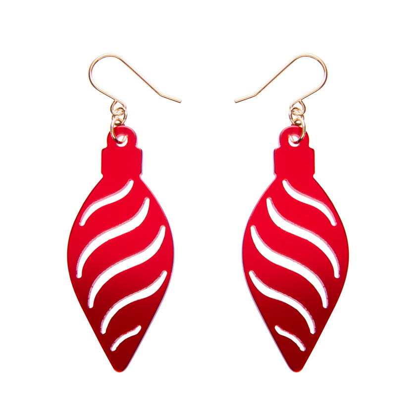 EEDL104LongBaubleDropEarrings-Red-1