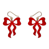 Erstwilder Bow Drop Earrings - Red