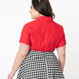 Unique Vintage Mazzie Blouse Red