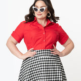 Unique Vintage Mazzie Blouse Red