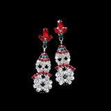 Rhinestone Snowman Drop Earrings