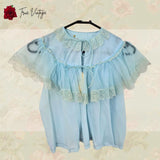 True Vintage Bed Jacket Pale Blue
