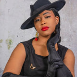 What Katie Did - Gloves Long Satin Black