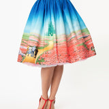 Unique Vintage x The Wizard of Oz Yellow Brick Road Gellar Swing Skirt