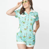 Unique Vintage x Jetsons Space Adventure Print Mia Romper