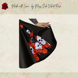 Skulls & Roses Psychobilly skirt