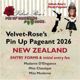 Velvet-Rose's Pin Up Pageant NEW ZEALAND 2026 - Initial Entry Fee