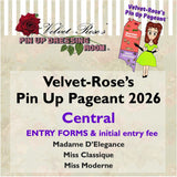 Velvet-Rose's Pin Up Pageant CENTRAL 2026 - Initial Entry Fee