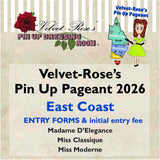 Velvet-Rose's Pin Up Pageant EAST 2026 - Initial Entry Fee