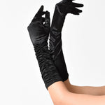 Unique_Vintage_Black_Ruched_Satin_Long_Gloves_1