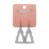 Erstwilder Tree Glitter Resin Drop Earrings - Silver